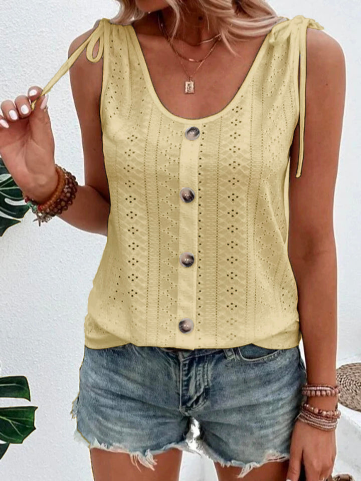 Bequemes, leichtes Damen Tanktop in hellem Farbton, perfekt für Alltag & Sommerkleidung.