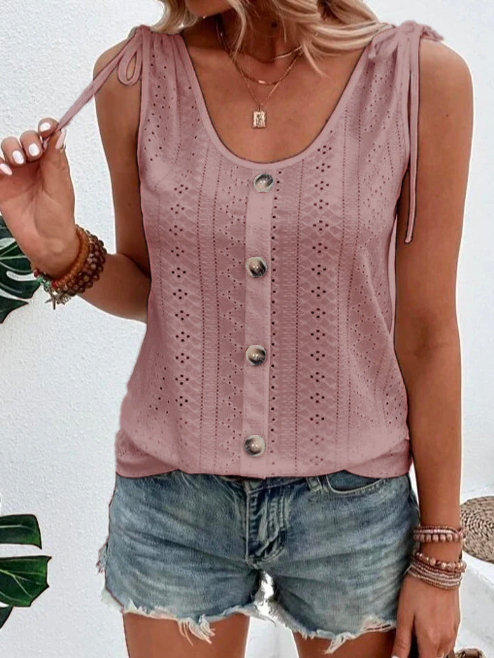 Modisches Damen Ärmelloses Top als Sommer Basic, ideal für Freizeit & Alltagskleidung.
