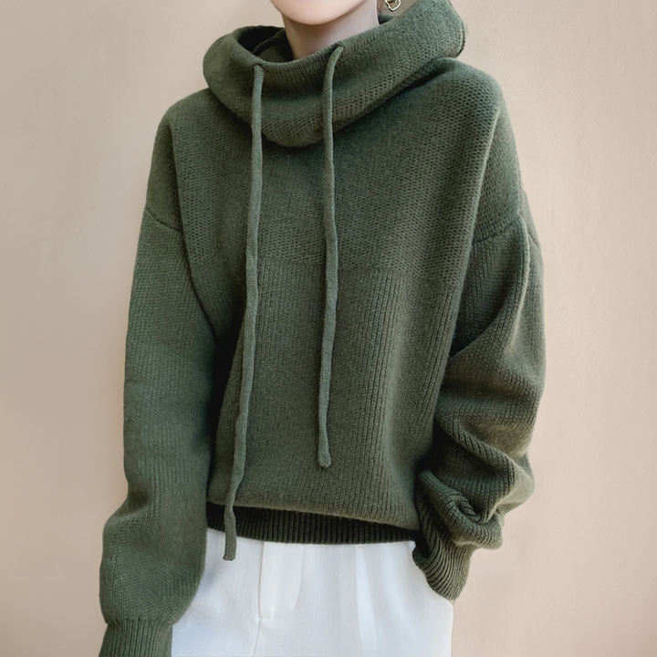 Eleganter Damen Rollkragenpullover, weich und kuschelig, perfekt für kalte Tage.