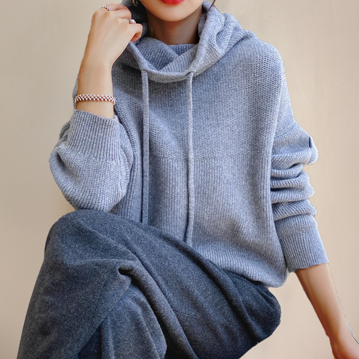 Kuscheliger Damen Sweater mit Rollkragen, ideal für entspannte Herbst- & Wintertage.