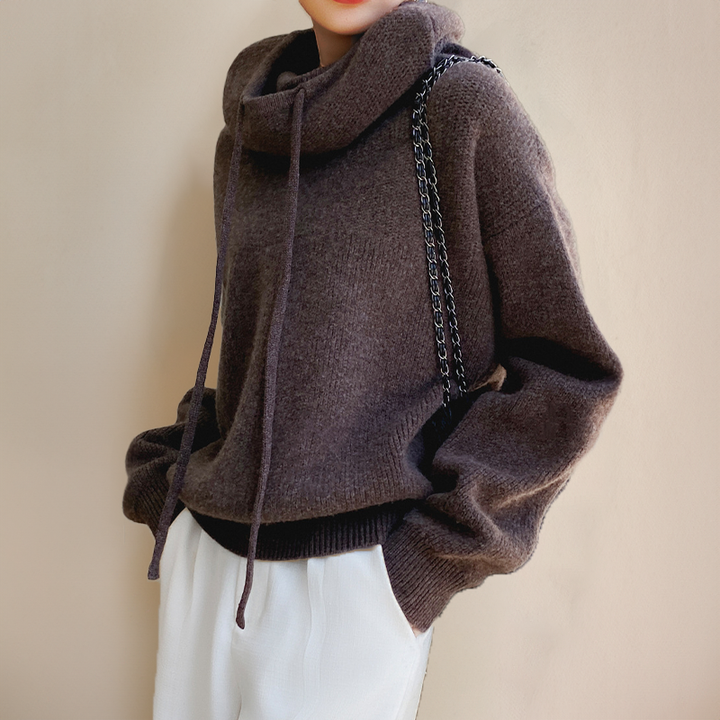 Moderner Damen Rollkragenpullover, vielseitige Herbstmode, ideal für elegante Looks.