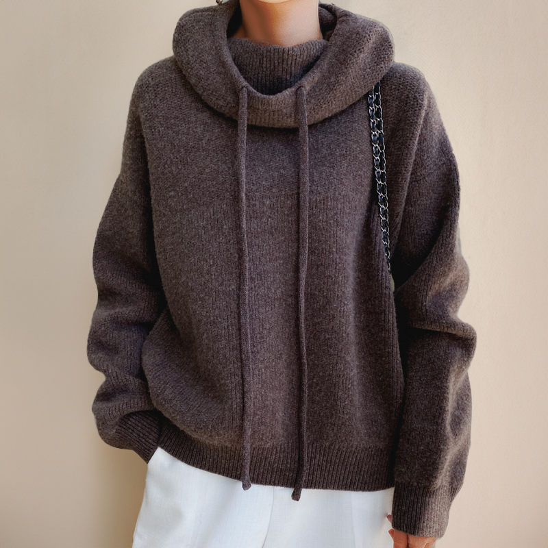 Stylischer Damen Pullover mit Rollkragen, warm und bequem für die kalte Jahreszeit.