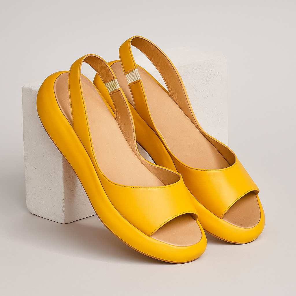 Leichte, rutschfeste Damen Sandalen mit eleganter offener Zehenpartie. Bequeme Damenschuhe für warme Tage.