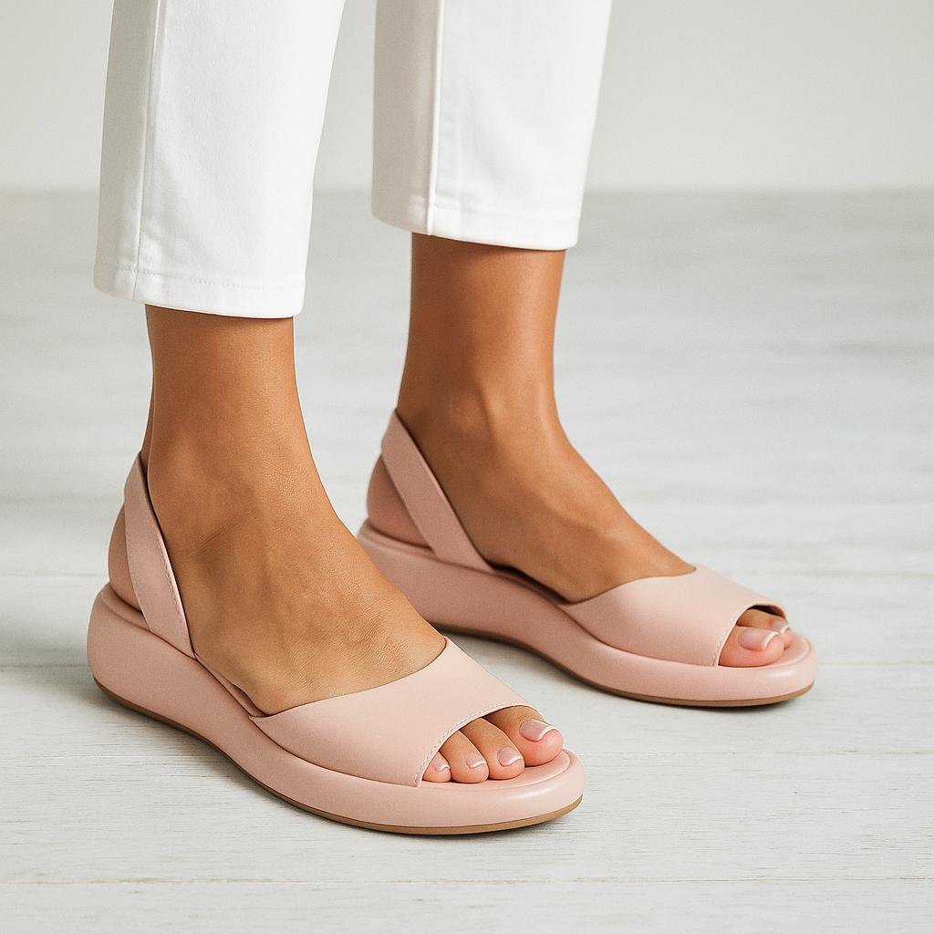 Flache Damen Sandalen, elegant und rutschfest, für maximalen Gehkomfort. Ideale Sommerschuhe für Freizeit.