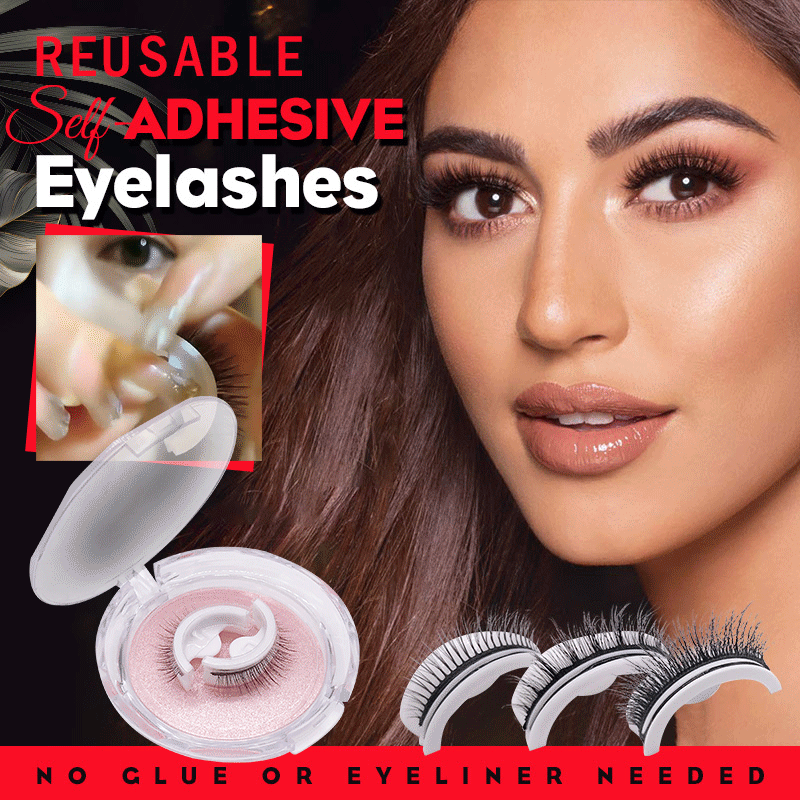 Damen Selbstklebende Wimpern für einen natürlichen, vollen Look; kleberfrei & wiederverwendbar.