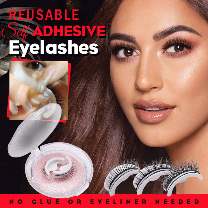 Einfach anwendbare selbstklebende Fake Lashes, wiederverwendbar für einen natürlichen, voluminösen Look.