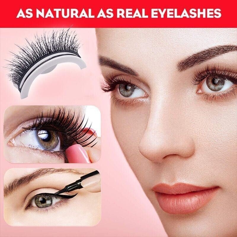 Wiederverwendbare selbstklebende Wimpern für ein langes, dichtes Augen-Make-up, ganz ohne Kleber.