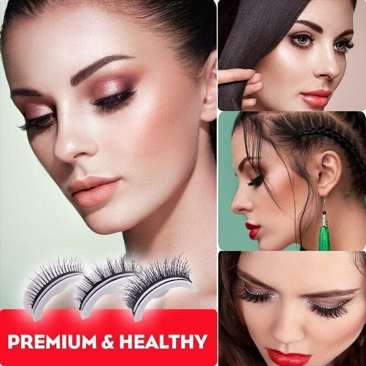 Selbstklebende Wimpern für Frauen, die Volumen & Länge suchen, kein Kleber nötig, wiederverwendbar.