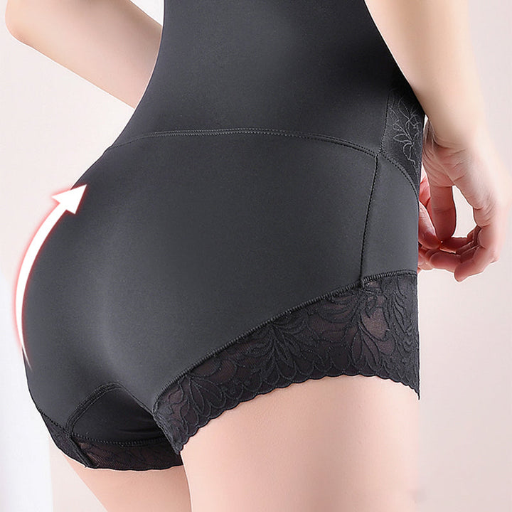 Damen Unterhose Shapewear Slip, figurformend und mit Bauchkontrolle. High Waist und feminine Spitze.