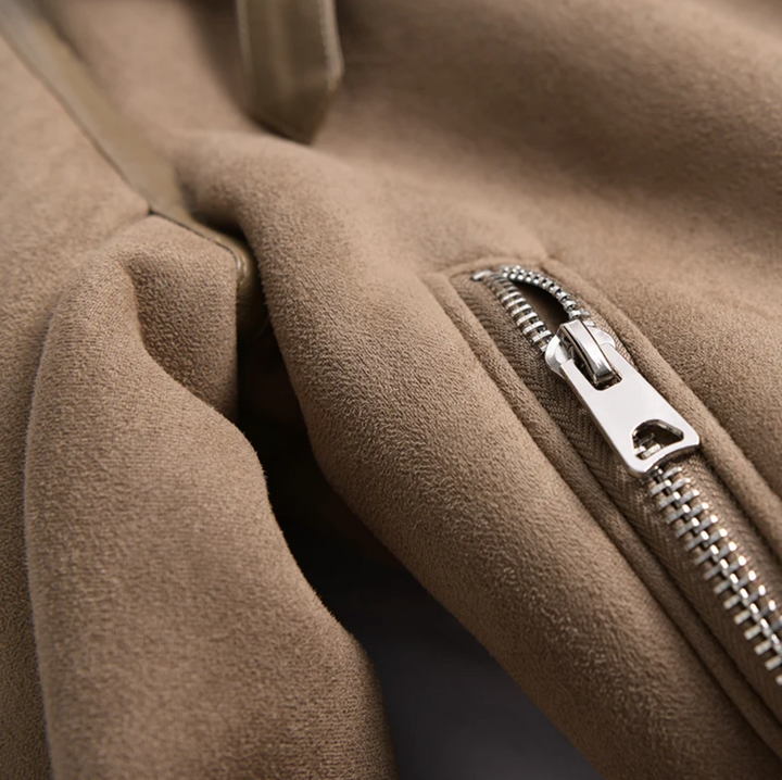 Warme Damen-Bomberjacke für Herbst & Winter. Kuschelige Sherpa-Kurzjacke für Freizeit und Outdoorkleidung.