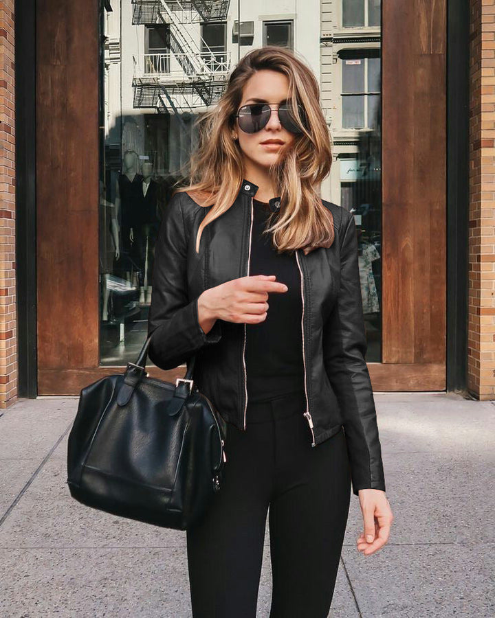 Damen Slim Fit Übergangsjacke: Stilvoll & vielseitig für Frühling und Herbst.