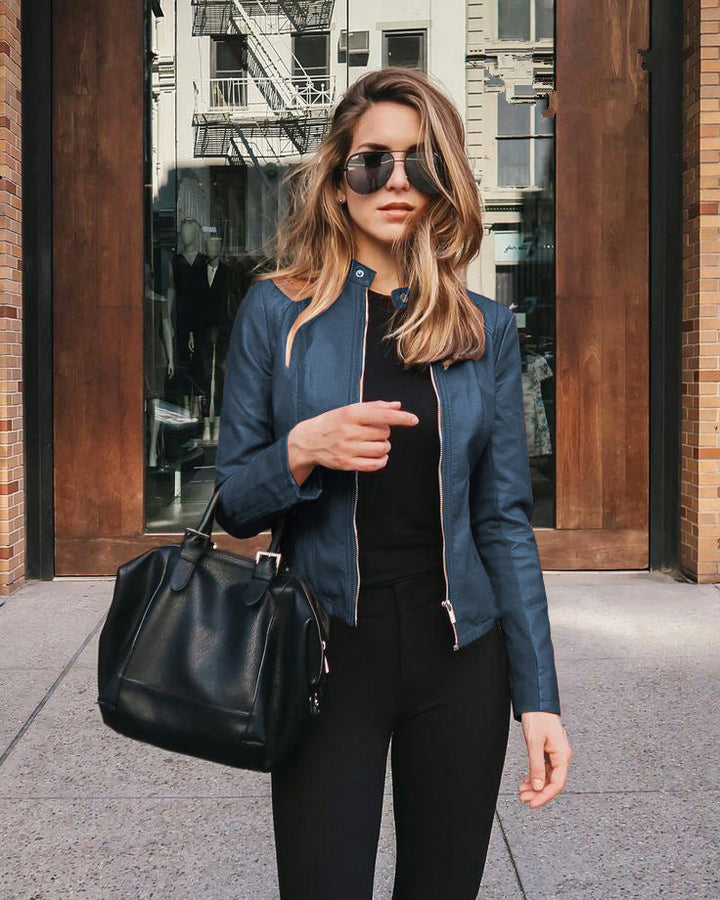 Modische Damen Herbstjacke Slim Fit, stylisch und bequem für kühle Tage.