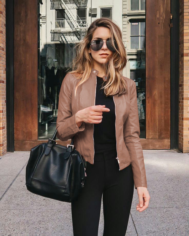 Leichte Frühlingsjacke für Damen, Slim Fit Design, elegant und vielseitig.