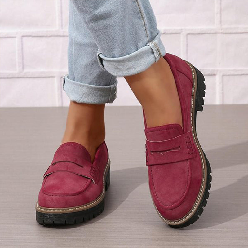 Hochwertige Damen Loafer mit bequemem Blockabsatz, ideale Herbstschuhe für langanhaltenden Komfort.