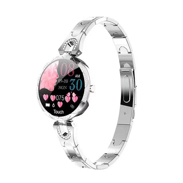Wearable Damen-Smartwatch für Gesundheit und Fitness, mit wasserdichtem Design.