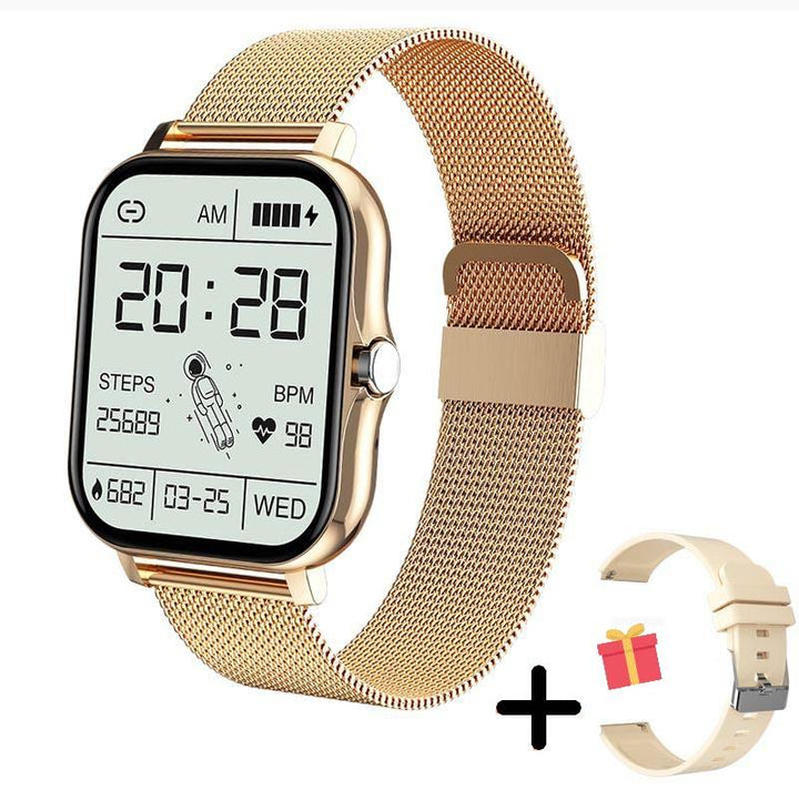 Moderne Damen Smartwatch als elegantes Accessoire, mit integriertem Gesundheits- und Fitnesstracker.