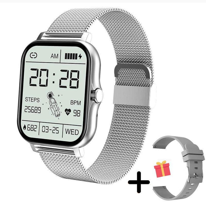 Gesundheitstracker Smartwatch für Frauen, misst Herzfrequenz und Schlafqualität diskret.