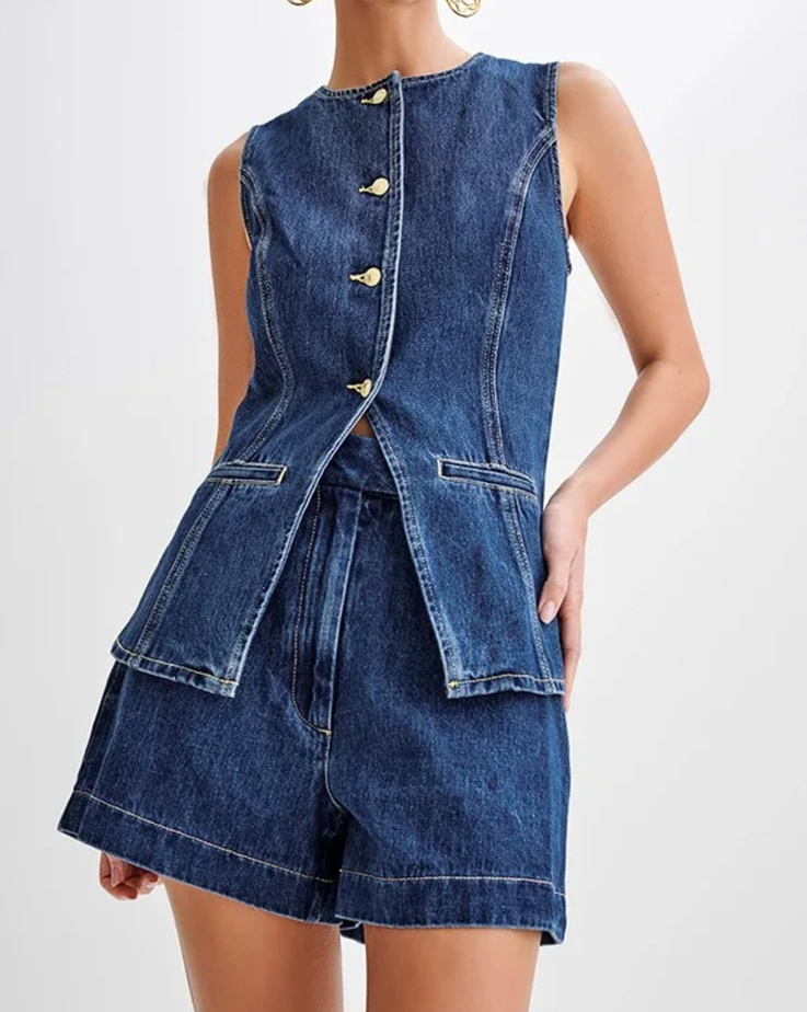 Casual Damen Sommer Set: Trend-Zweiteiler mit Jacke & Hose für entspannte Freizeitmode. Perfekt für stilvolle Outfits.