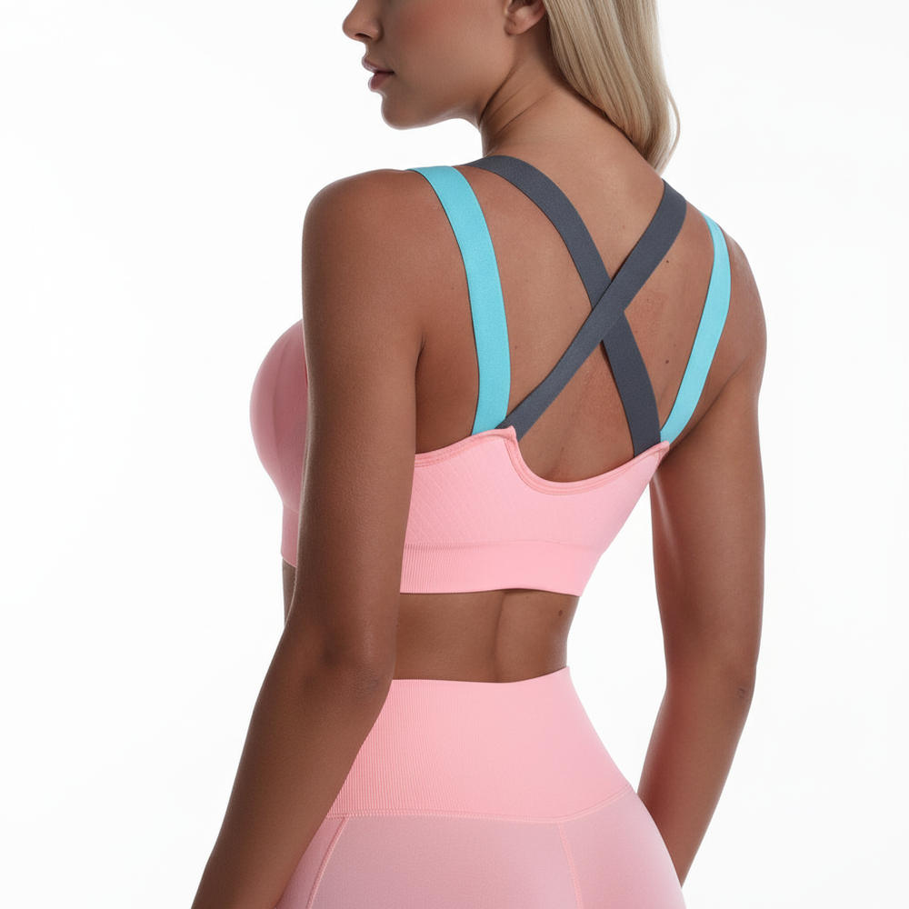 Nahtloser Damen Sport-BH MotionLuxe für Yoga & Pilates. Komfortable Sportbekleidung mit gutem Halt und Atmungsaktivität.