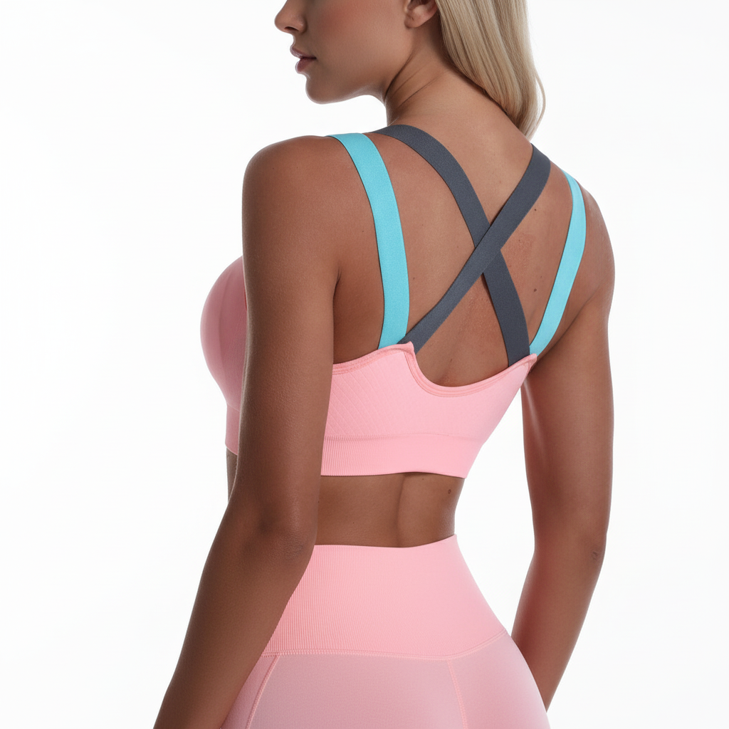 Nahtloser Damen Sport-BH MotionLuxe für Yoga & Pilates. Komfortable Sportbekleidung mit gutem Halt und Atmungsaktivität.