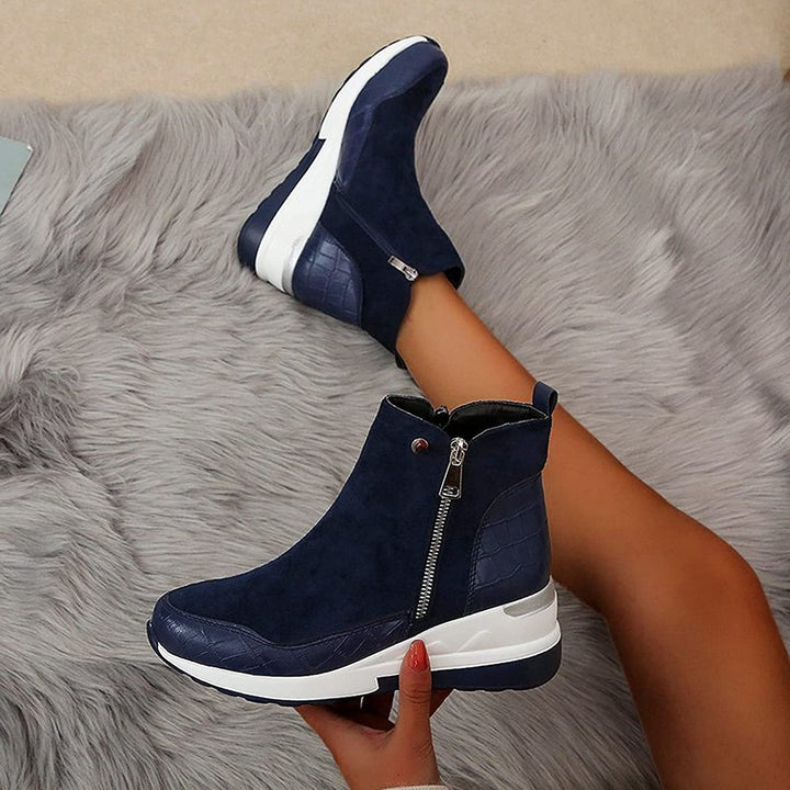 Rutschfeste Damen Stiefeletten: Sichere, warme Winterschuhe, perfekt für Schnee & Glatteis.