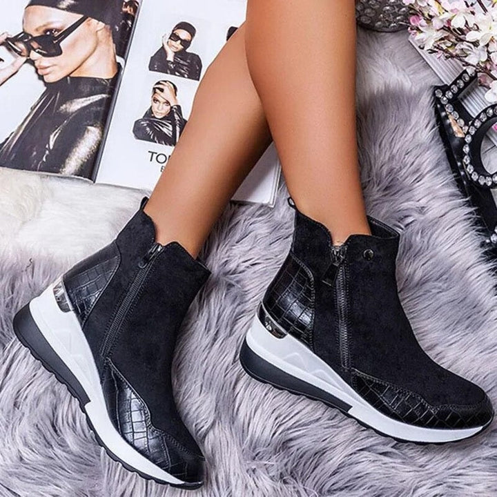 Wasserdichte Komfortschuhe: Warme Damen Stiefeletten, perfekt für kalte Herbst- & Wintertage.