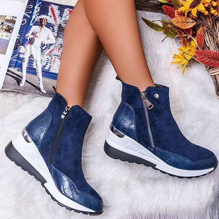 Robuste Outdoor Damen Stiefeletten, wasserdicht und rutschfest für Spaziergänge und Aktivitäten.