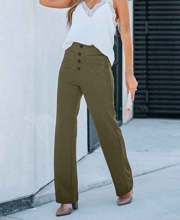 Stilvolle Freizeithose für Frauen, Stretch, hohe Taille, modern & bequem.