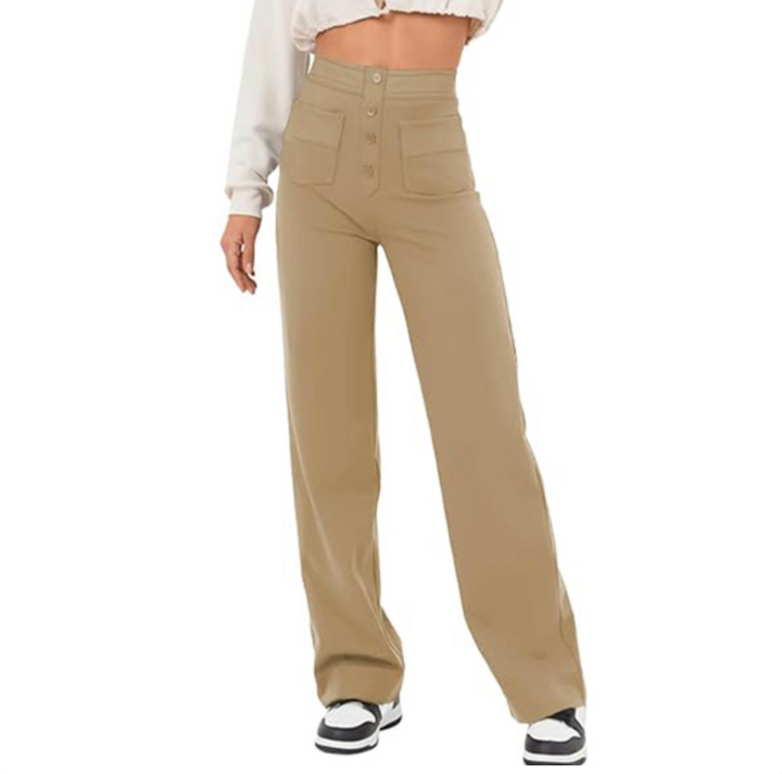 Damen Stretchhose, hoher Bund, zeitlos elegant, vielseitig kombinierbar.