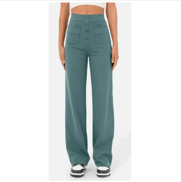 Bequeme Hose für Damen, Stretch, hohe Taille, ideal für smarte Casual-Outfits.