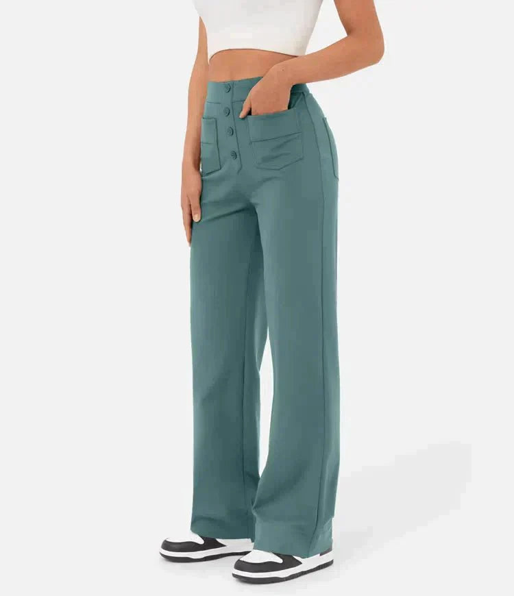 Figurformende Stretchhose für Damen, hohe Taille, modern & vielseitig.