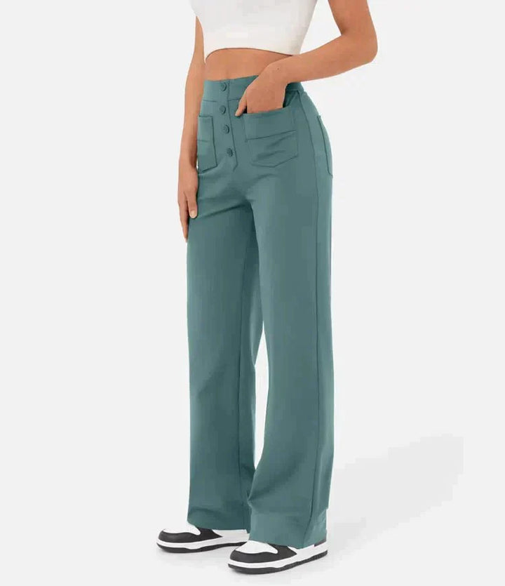 Figurformende Stretchhose für Damen, hohe Taille, modern & vielseitig.