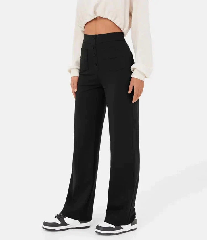 Komfortable Damen Stretchhose mit hoher Taille, figurschmeichelnd, für jeden Anlass.