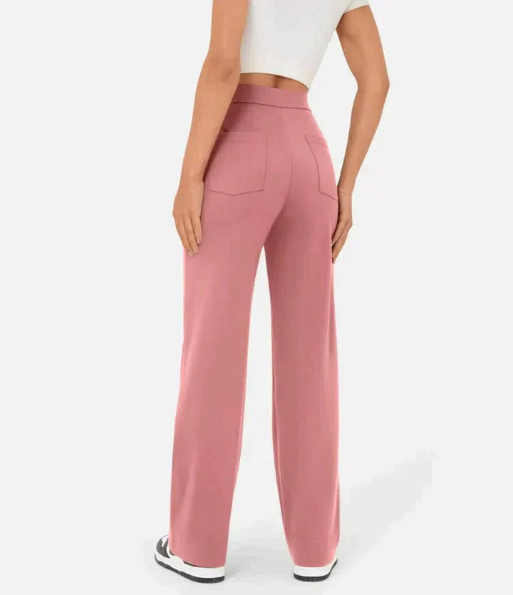 Elegante Stretchhose für Frauen, hoher Bund, bequem, für jede Jahreszeit geeignet.