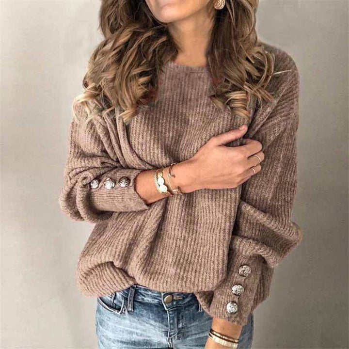 Eleganter Damen Strickpullover, locker geschnitten. "Alexandra" Pullover für entspannte Büro-Looks und Freizeit.