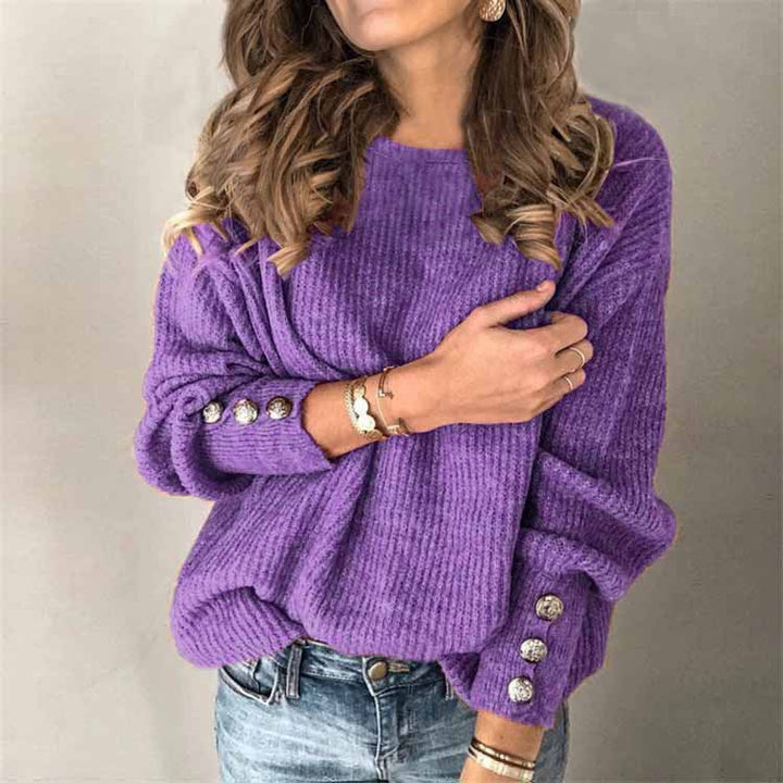 Damen Strickpullover in entspanntem Fit. Bequemer Rundhals-Pullover mit lockerem Schnitt für jede Jahreszeit.