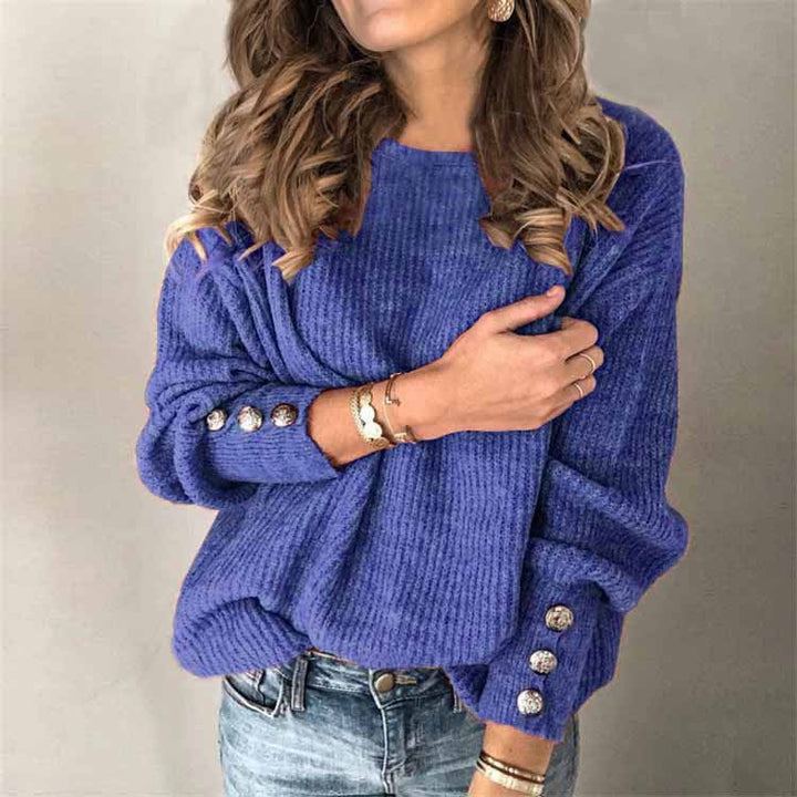 Moderner Damen Pullover "Alexandra" mit weitem Schnitt. Entspannter Strickpullover, perfekt für bequeme Outfits.