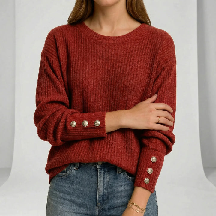 Damenmode: Stilvoller Alexandra Strickpullover, relaxed fit, perfekt für Büro & Alltag.