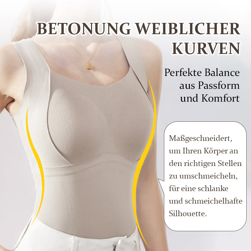 Formendes Damen Tanktop mit integriertem BH für optimalen Halt und eine glatte Silhouette, nahtlos & bequem.