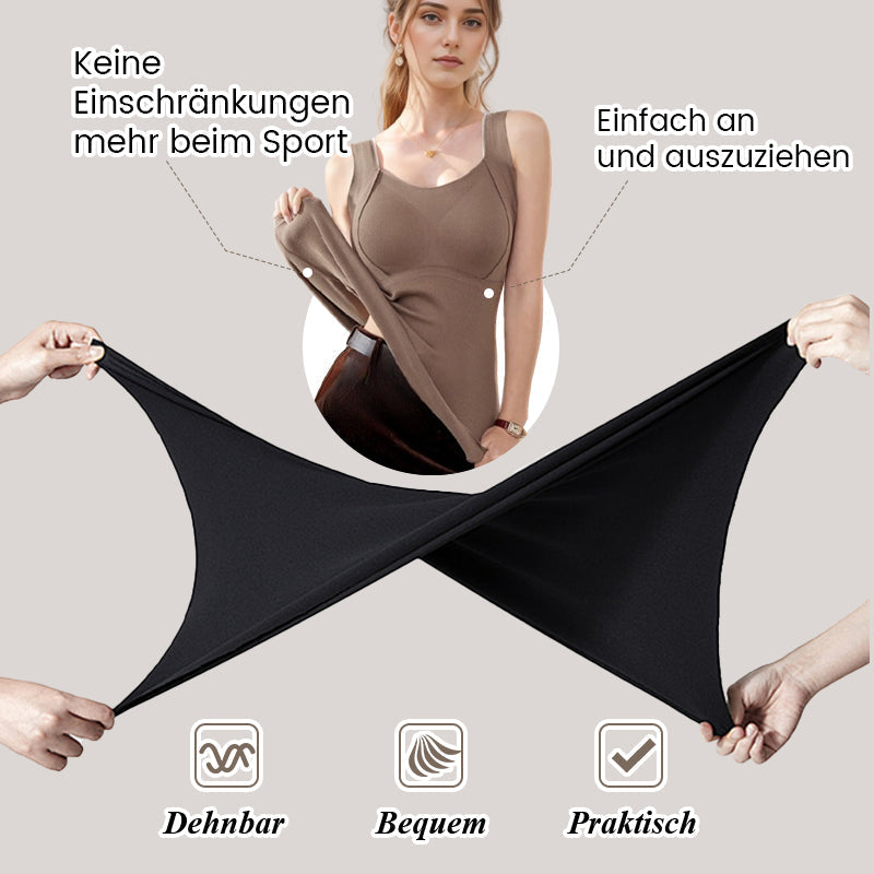 Nahtloses Shapewear Tanktop für Damen. Formendes Design mit integriertem BH, ideal als warmer Winter-Layer.