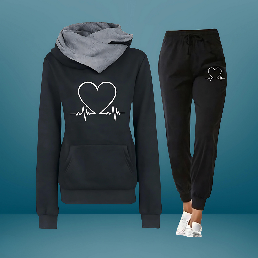 Limited Edition Damen Trainingsanzug 'Herzschlag', eine tolle Geschenkidee für Frauen, die Komfort lieben.
