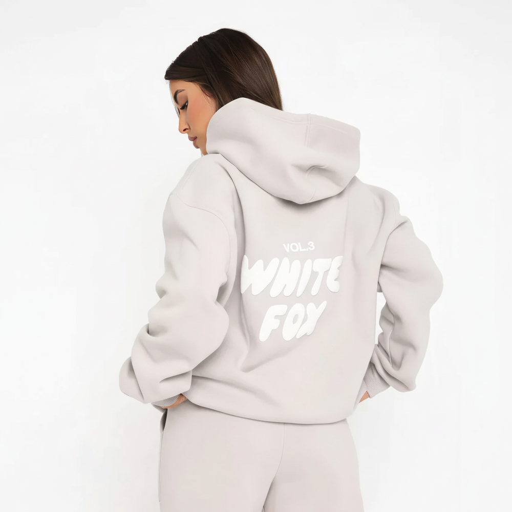 Stylischer Damen Sportanzug (Baumwollmix) in modernem Design, perfekt als Activewear und Loungewear.
