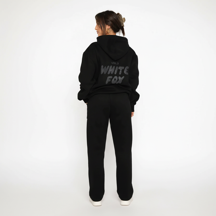 Kompletter Damen Trainingsanzug (Oberteil & Hose) aus Baumwollmix, ideal für Activewear und sportlichen Alltag.