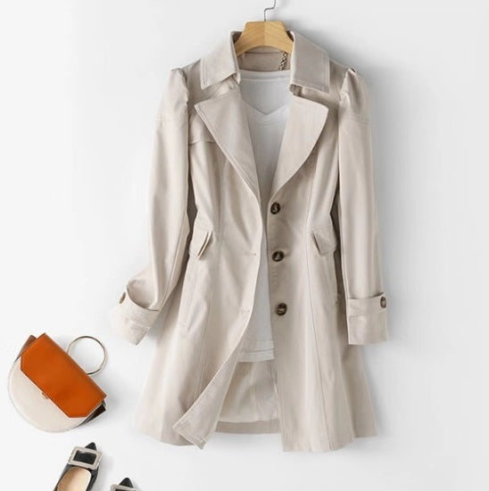 Damen Jacke im Trenchcoat-Stil, leicht & bequem, für den täglichen Gebrauch.