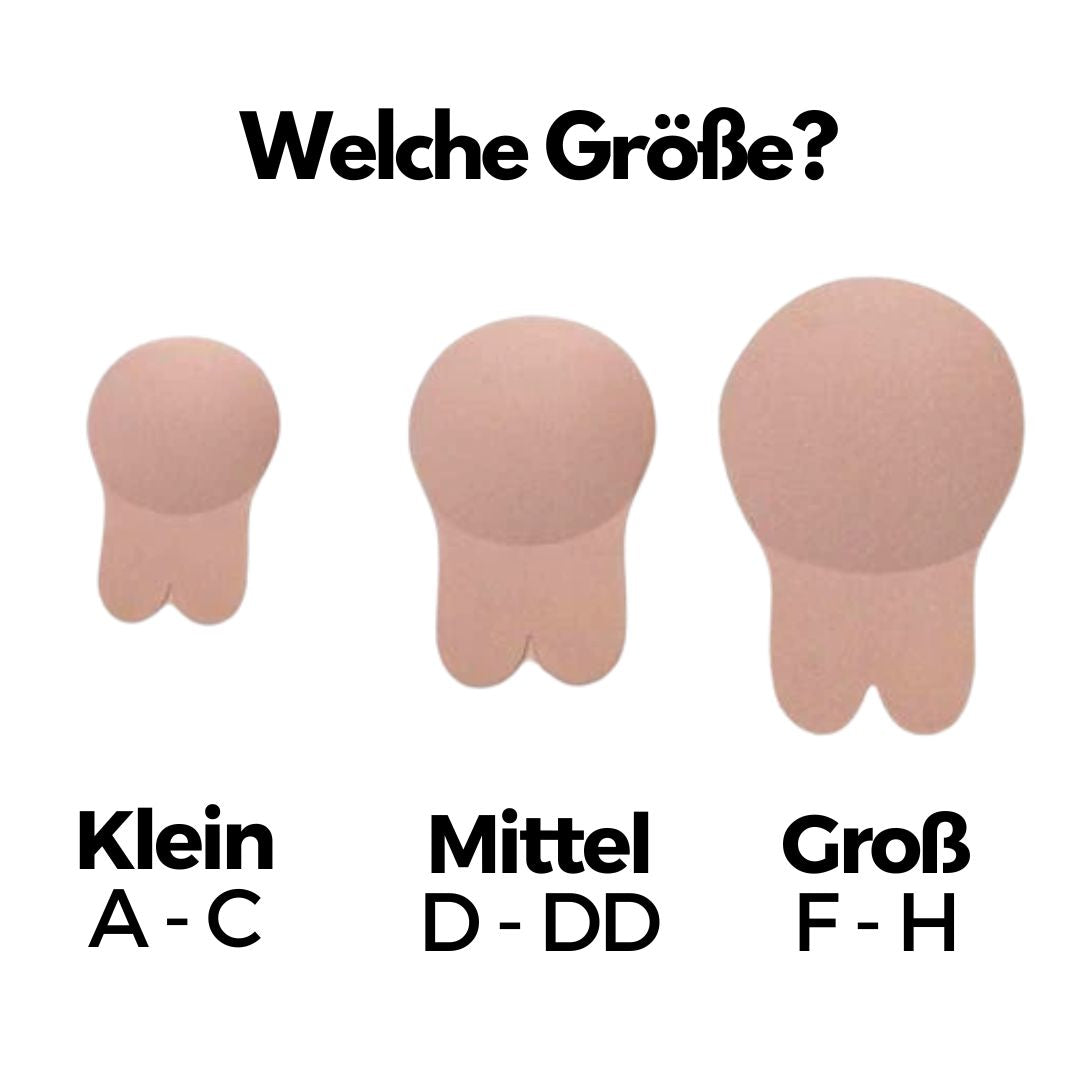 Damen unsichtbares Brusttape als Klebe-BH. Hautfreundlich, wasserfest für diskreten Halt & Push-up Effekt.