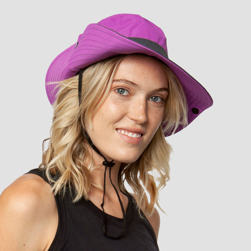 Details des faltbaren Damen UV-Schutz Sonnenhutes, hochwertige Materialien & Verarbeitung.