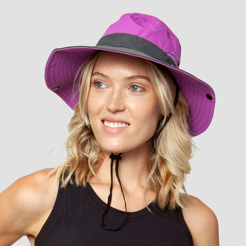 Stylischer Damen UV-Schutz Hut, breitkrempig und faltbar, perfekt für Reisen und Outdoor.
