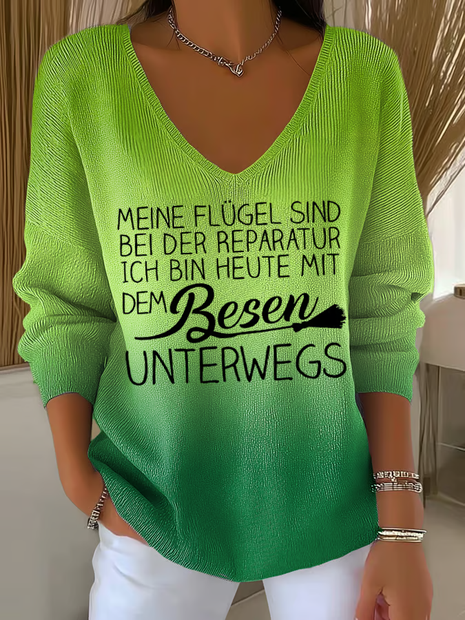 Damen V-Ausschnitt Shirt, entspannt und stilvoll, perfekt als bequemes Freizeit Oberteil für Alltag und Mode.