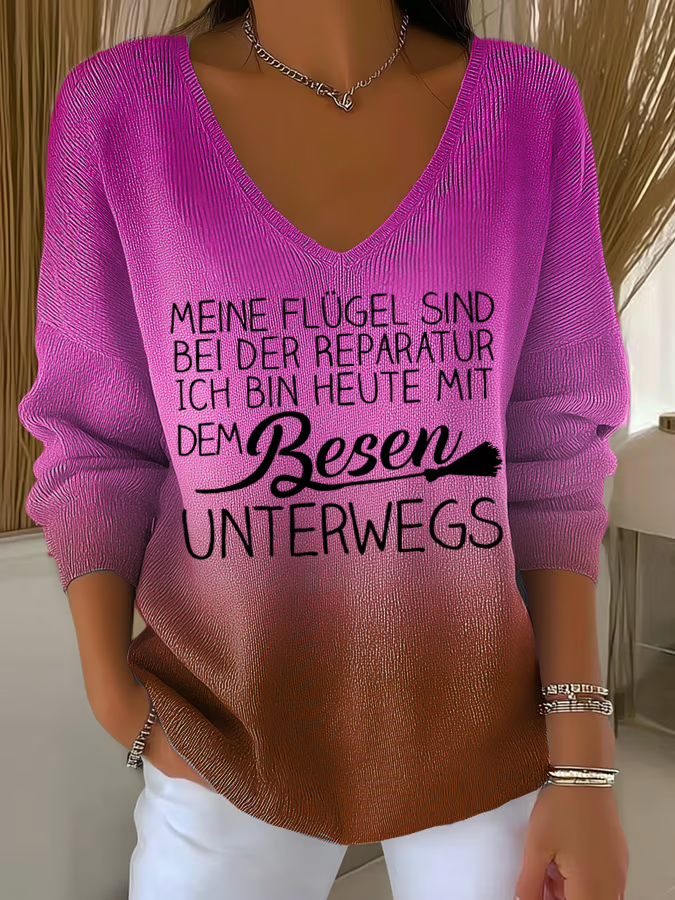 Hochwertiges Damen V-Ausschnitt Shirt für jeden Tag. Ein stilvolles und bequemes Freizeit Oberteil für Frühling und Sommer.