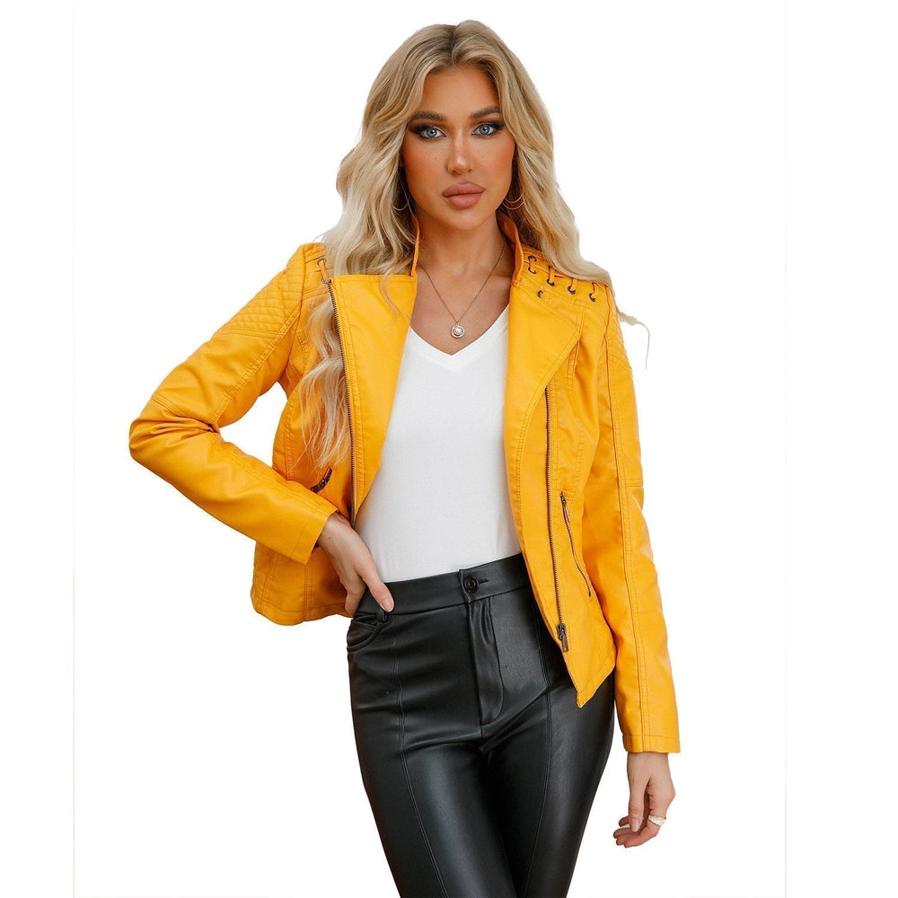 Elegante Kurzjacke Elizabeth im Biker-Vintage-Stil, schmeichelnde Passform, ideal für den Übergang.